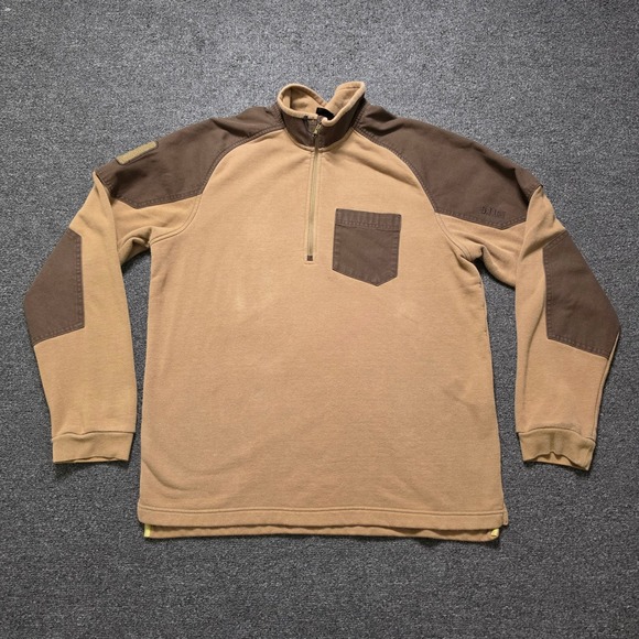 5.11 Tactical Other - 5.11 Tactical Radar Fleece Pullover Tan Mens Large 1/4 Zip Reinforced Elbows